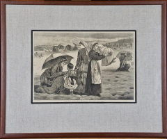 Winslow Homer 19th Century Wood Engraving On the Beach  - 2718390