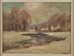 Winter Scene Signed Indistinctly circa 1920 - 3747519