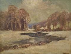 Winter Scene Signed Indistinctly circa 1920 - 3748050