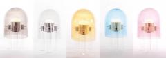 Wireless Italian Dimmable Pink Murano Glass Space Age Gold Brass Table Lamp - 3952930