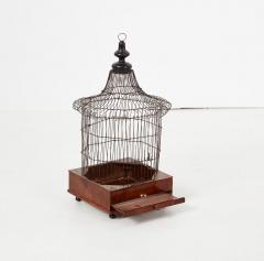 Wirework and Marquetry Birdcage Lantern - 4442920
