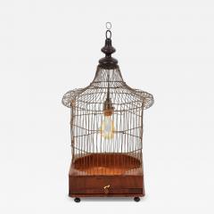 Wirework and Marquetry Birdcage Lantern - 4444695