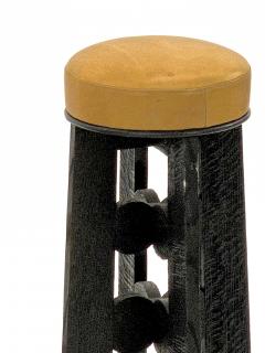 Witty pair of alp black sandblasted stools - 1619511