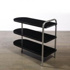 Wolfgang Hoffmann Art Deco Three Tier Bullet Form Side Table Model No 806 by Wolfgang Hoffman - 4347252