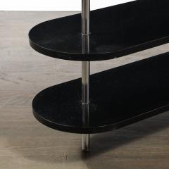 Wolfgang Hoffmann Art Deco Three Tier Bullet Form Side Table Model No 806 by Wolfgang Hoffman - 4347253