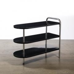 Wolfgang Hoffmann Art Deco Three Tier Bullet Form Side Table Model No 806 by Wolfgang Hoffman - 4347254