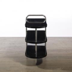 Wolfgang Hoffmann Art Deco Three Tier Bullet Form Side Table Model No 806 by Wolfgang Hoffman - 4347255