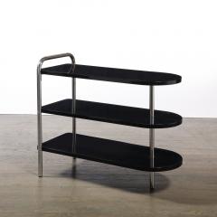 Wolfgang Hoffmann Art Deco Three Tier Bullet Form Side Table Model No 806 by Wolfgang Hoffman - 4347258