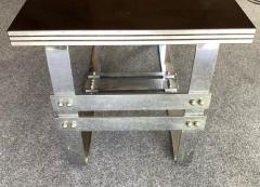 Wolfgang Hoffmann Rare 1930s Art Deco Art Moderne Black Chrome Coffee Table Attr Wolfgang Hoffmann - 2618114