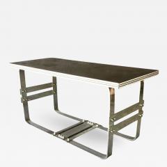 Wolfgang Hoffmann Rare 1930s Art Deco Art Moderne Black Chrome Coffee Table Attr Wolfgang Hoffmann - 2625625