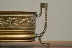 Wonderful 19th Century Neoclassical Cachepot or Planter in Patinated Brass - 4526469
