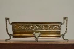 Wonderful 19th Century Neoclassical Cachepot or Planter in Patinated Brass - 4526480