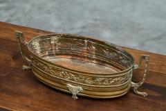Wonderful 19th Century Neoclassical Cachepot or Planter in Patinated Brass - 4526488