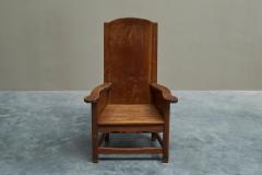 Wonderful Antique Armchair in Solid Oak Europe 19th Century - 4528433