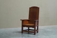 Wonderful Antique Armchair in Solid Oak Europe 19th Century - 4528475