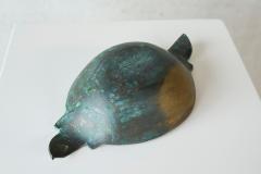 Wonderful Bowl in Verdigris Patinated Bronze Early 20th Century - 4608816