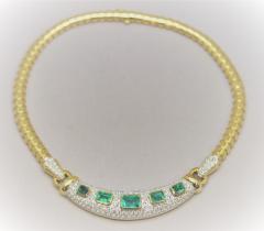 Wonderful David Webb Emerald and Necklace - 1645141