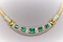 Wonderful David Webb Emerald and Necklace - 1645148