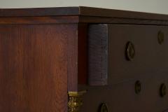 Wonderful Empire Style Chest of Drawers in Oak and Brass The Netherlands 1820s - 4582217