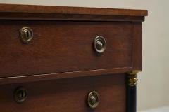 Wonderful Empire Style Chest of Drawers in Oak and Brass The Netherlands 1820s - 4582254