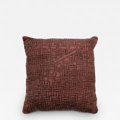 Wonderful Large Faded Plum Color Embroidered Cushion - 3627649