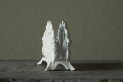 Wonderful Late 19th Century Letter or Napkin Holder in White Painted Cast Iron - 4582251