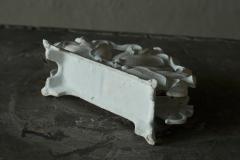 Wonderful Late 19th Century Letter or Napkin Holder in White Painted Cast Iron - 4582257