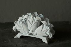 Wonderful Late 19th Century Letter or Napkin Holder in White Painted Cast Iron - 4582309