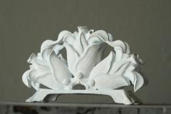Wonderful Late 19th Century Letter or Napkin Holder in White Painted Cast Iron - 4582318