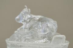 Wonderful Lidded Box with Cow in Glass Mid 20th Century - 4677169