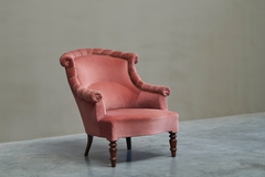 Wonderful Lounge Chair in Pink Velvet Late 19th Century - 4803443
