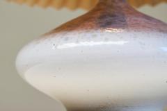 Wonderful Mid Century Studio Pottery Table Lamp with Pliss Shade 1960s - 4677172