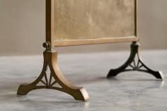 Wonderful Neoclassical Fire Screen in Patinated Brass Late 19th Century - 4395798