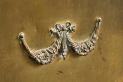 Wonderful Neoclassical Fire Screen in Patinated Brass Late 19th Century - 4395809