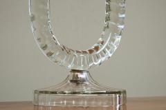 Wonderful Pair of Crystal Art Deco Candle Holders France 1930s - 4677245