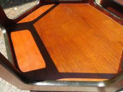 Wonderful Pair of Lane Octagon Glass Walnut Side End Tables Mid Century Modern - 1444774