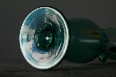 Wonderful Sea Green Venetian Style Glass Pitcher in Hand Blown Art Glass - 4608372