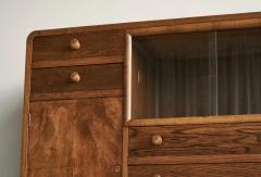 Wonderful Swedish Glazed Art Deco Sideboard in Oak 1940s - 4528633