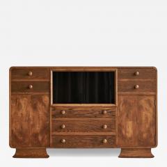 Wonderful Swedish Glazed Art Deco Sideboard in Oak 1940s - 4528890