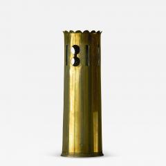 Wonderful Vase in Patinated and Perforated Brass 1920s - 4582893
