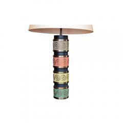 Wonderful pair of metal lamps with scroll design - 4410820