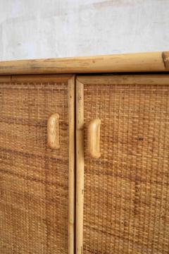 Wood Bamboo and Rattan Sideboard 1970s - 4364842