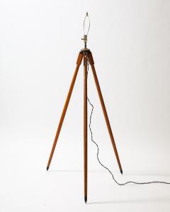 Wood Surveying Tripod Floor Lamp United States c 1950 - 3900226