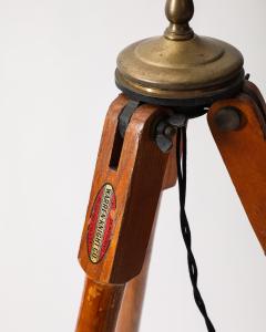 Wood Surveying Tripod Floor Lamp United States c 1950 - 3900231