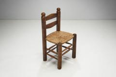 Wood Turned Chairs with Woven Rush Seats Europe ca 1940s - 3160834