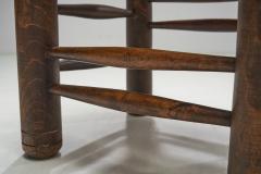 Wood Turned Chairs with Woven Rush Seats Europe ca 1940s - 3160850