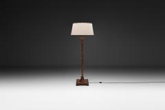 Wood and Bronze Swedish Grace Floor Lamp Sweden ca 1920s - 4807023