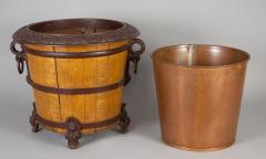 Wood and Cast Iron Jardiniere or Log Bin - 2701109