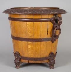 Wood and Cast Iron Jardiniere or Log Bin - 2701110