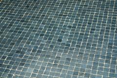 Wood and Ceramic Tile Coffee Table France 1970s - 4386819